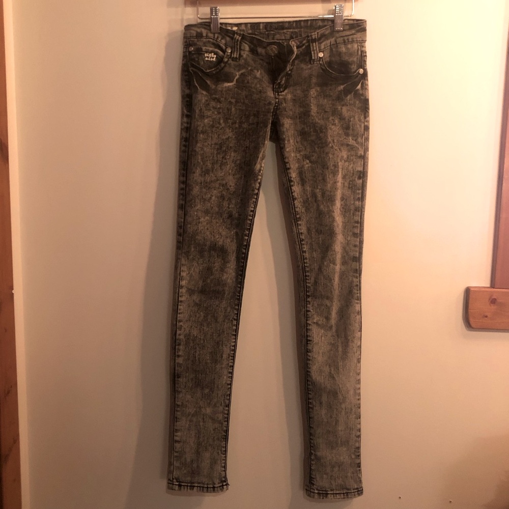Sixty Nine Skinny jegging black acid wash jeans 25 vintage excellent condition